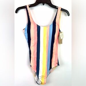 Snapper Rock Women’s Multicolored Striped One Piece Swimsuit Size S
